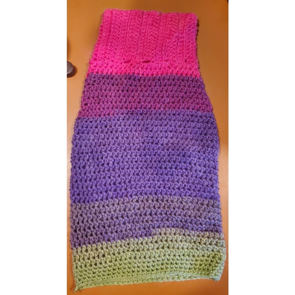 Crocheted dog sweater S/M